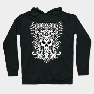 Dark Guardian: The Mysterious Combination of Skull and Owl Hoodie